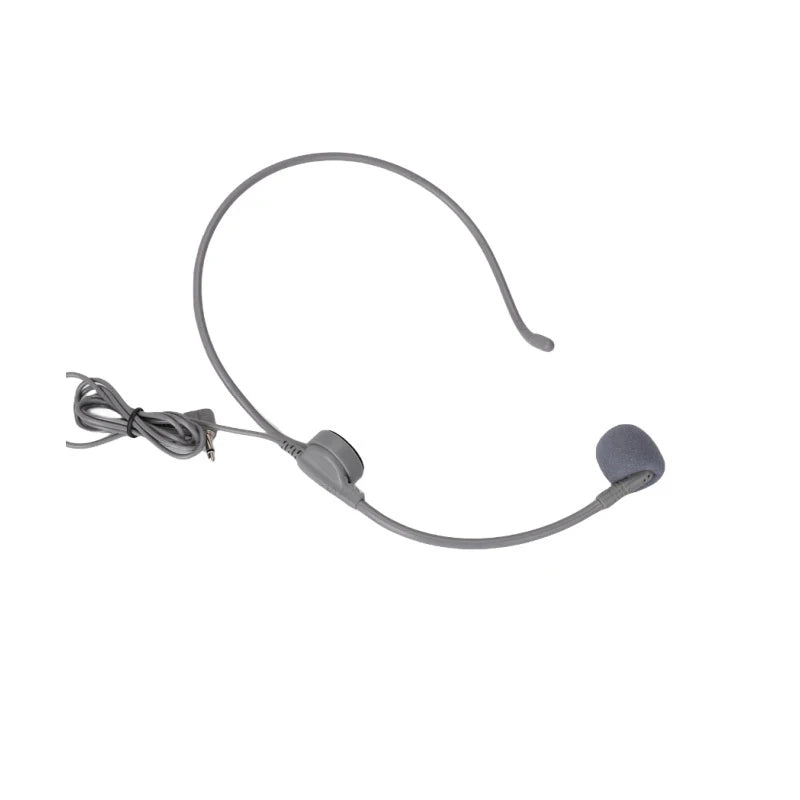 1pcs 3.5MM Headworn Wired Microphone Headset Pink Voice Amplifier Speaker Clear Sound Mic For Conference Guide Speech Teacher Oasis Select one size gray