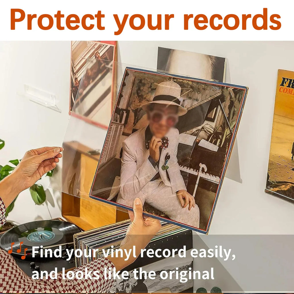 12-inch vinyl record protective sleeve, transparent bag for turntable LP records, open record bag, 32.3cm*32cm, 20/50 pieces Oasis Select