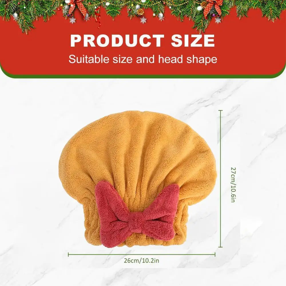 1Pc Hair Drying Towels Head Wrap with Bow-Knot Shower Cap Hair Turban HairWrap Bath Cap for Curly Long Wet Hair Drying Hair Oasis Select Yellow