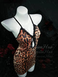Fashion Leopard Pattern Hip Wrap Dress Elegant Mature Style Soft Lace Breathable Skin Friendly Ladies Daily Home Casual Wear Set Oasis Select Purely Seductive Leo XXS
