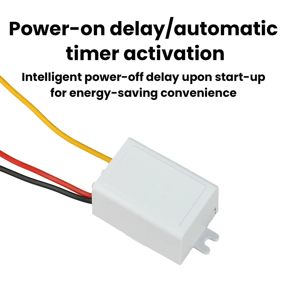 AC 220V 10A 5/20-Minute Delay Switch Relay Module with Timed Auto-Shutdown for Lighting & Exhaust Fans Automatic Control Oasis Select