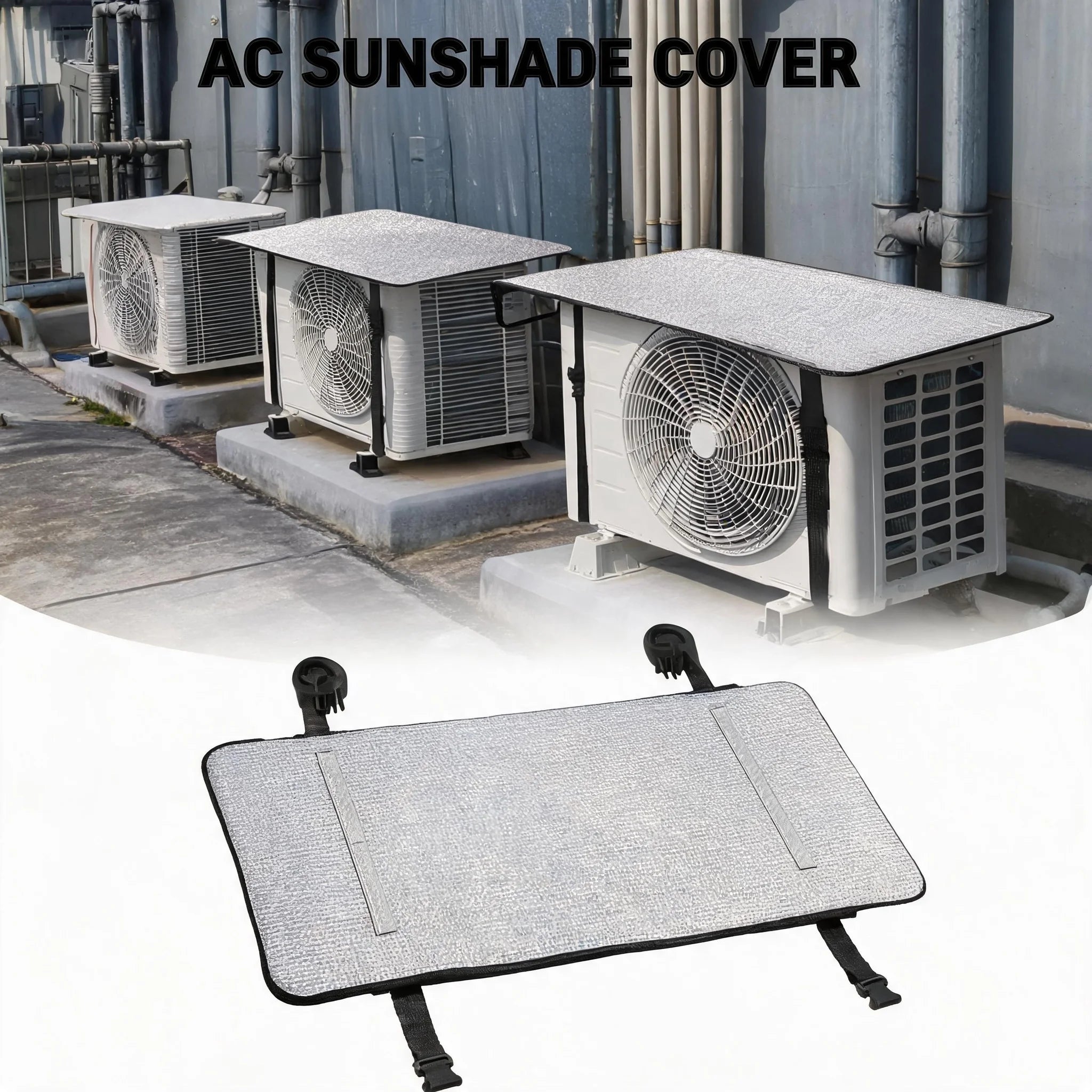 Easy Install All Weather Air Conditioner Cover Outdoor Energy Saving Rainproof Dust Prevent Sun Exposure AC Cleaning Bag Oasis Select