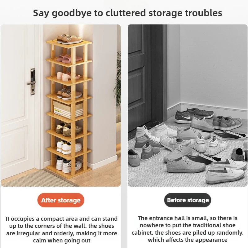 Home economy door multi-layer shoe storage artifact saves space, rental house shoe cabinet, shoe rack Oasis Select