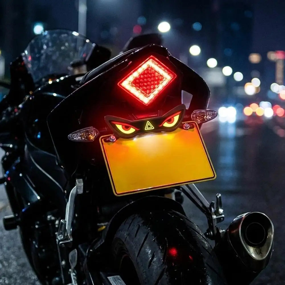 Motorcycle Demon Eye LED Brake Warning Light | 12V Neon Decor