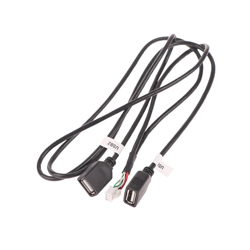 Multimedia Car Player Wire Harness Plug Connector 6 Pin Dual USB Interface Cable Adapter For Android Radio Navigation Oasis Select