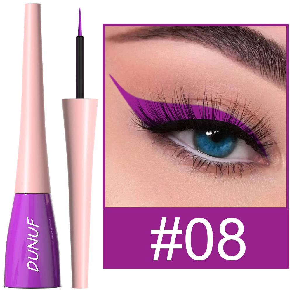 DUNUF 1 Pcs Waterproof Long-Wearing Liquid Eyeliner - Smudge-Resistant, Transfer-Proof, Perfect For Creating Dramatic Looks Oasis Select 08