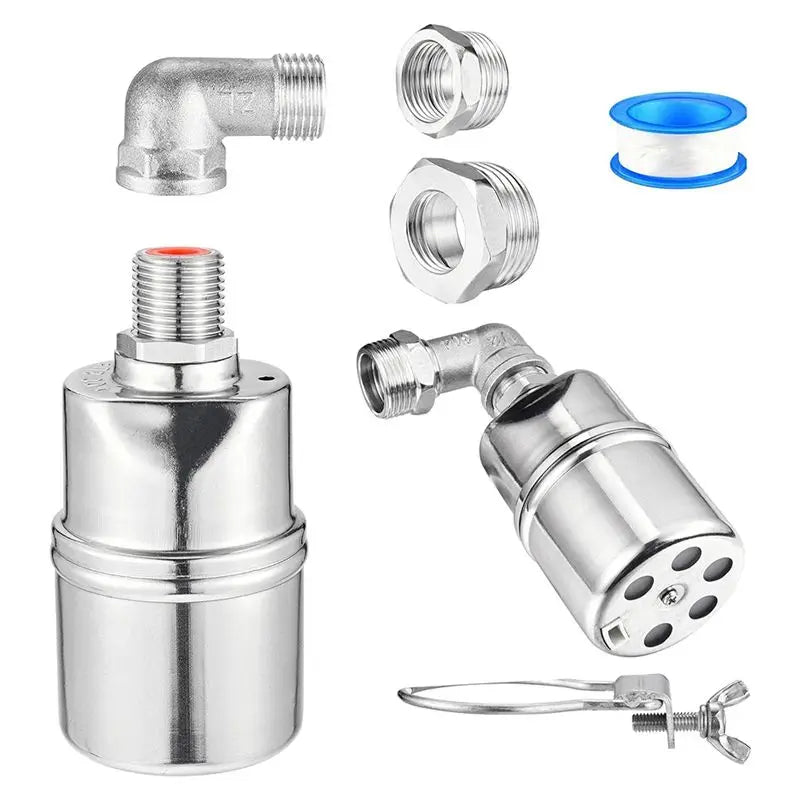 LIKE WISH 1/2Inch 3/4Inch 1Inch Automatic Float Valve, 304 Stainless Steel Fully Automatic Water Level Control Float Valve Oasis Select Silver 1 Set