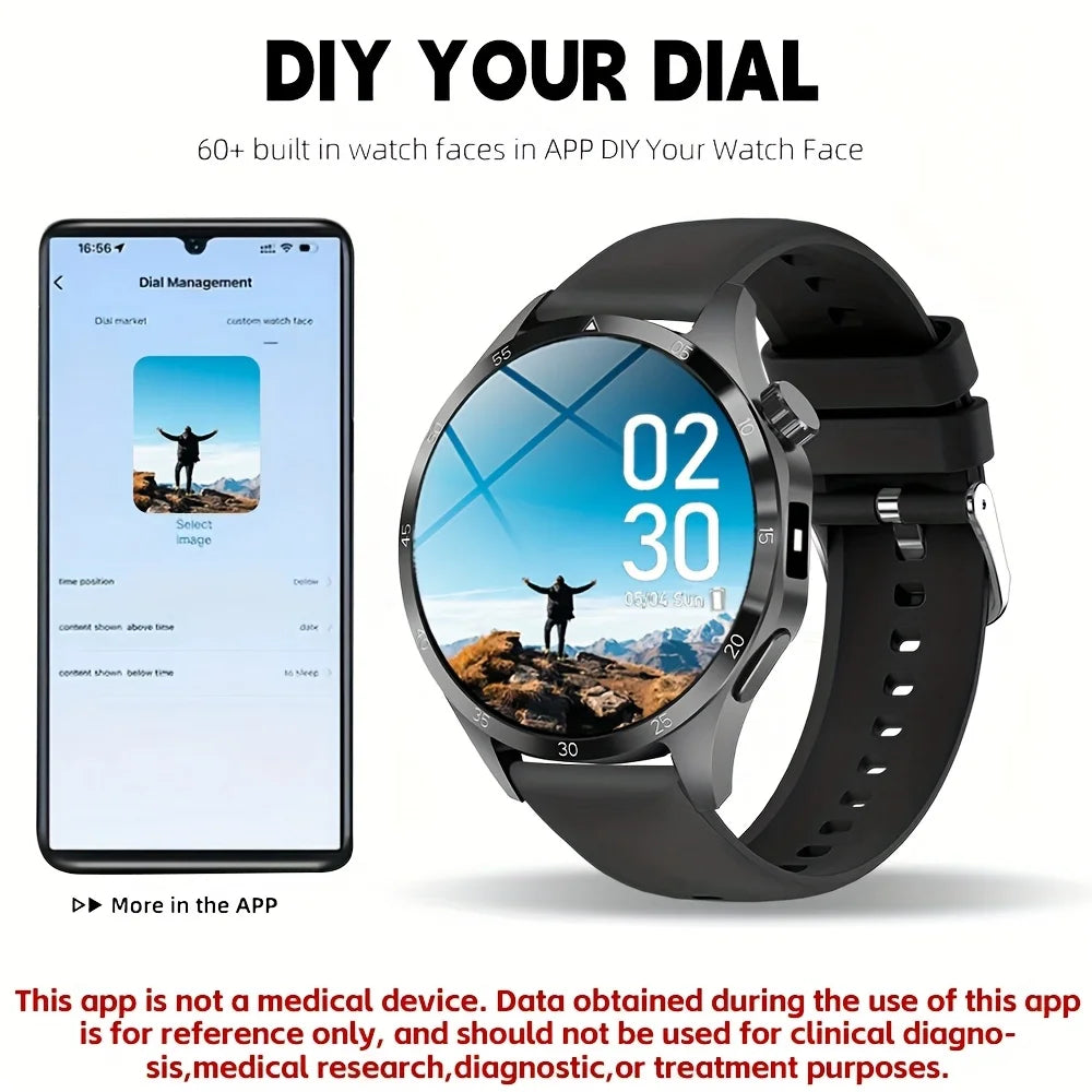 Smartwatch 1.5" Touchscreen, Fitness Tracker & Earphones