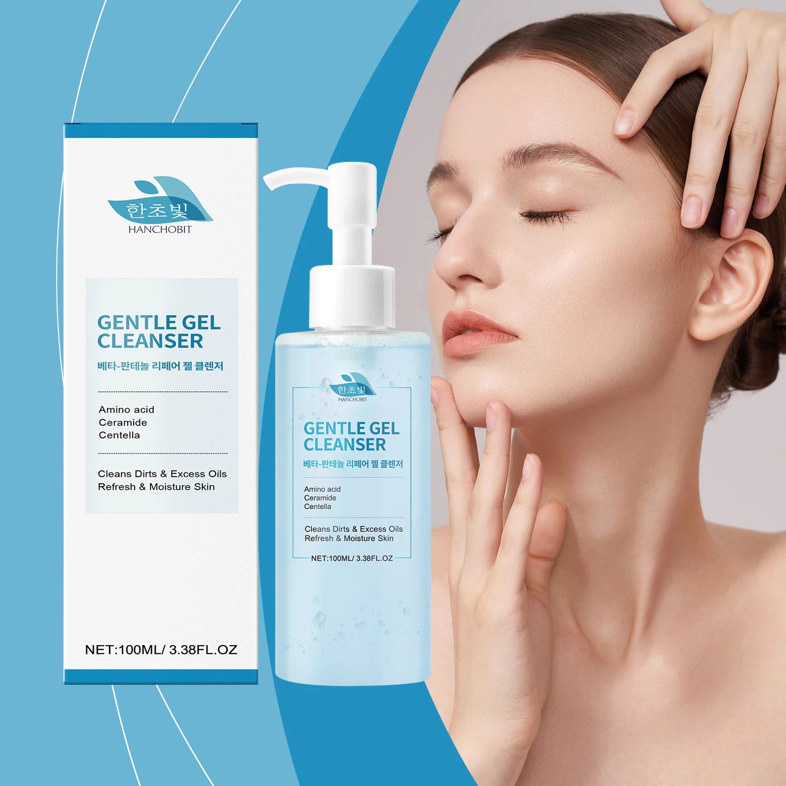 Beta-Panthenol Gel Cleanser: Gentle Cleansing, Leaves Skin Soft and Tender – Transparent Gel, Refreshing Facial Cleanser Oasis Select