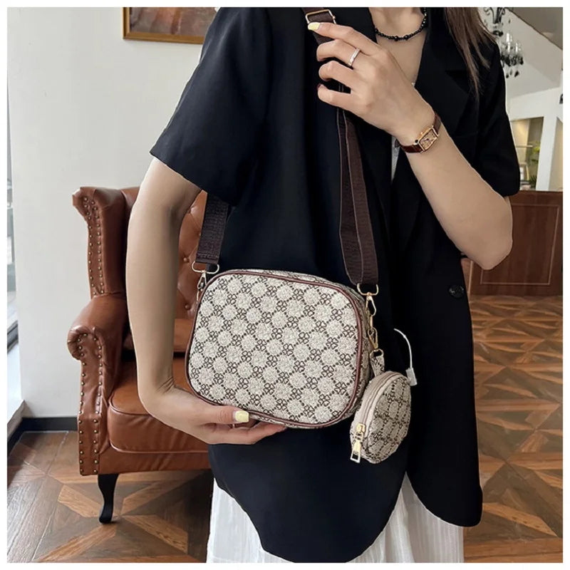 Vintage PU Leather Handbag – Women's Crossbody Shoulder Tote