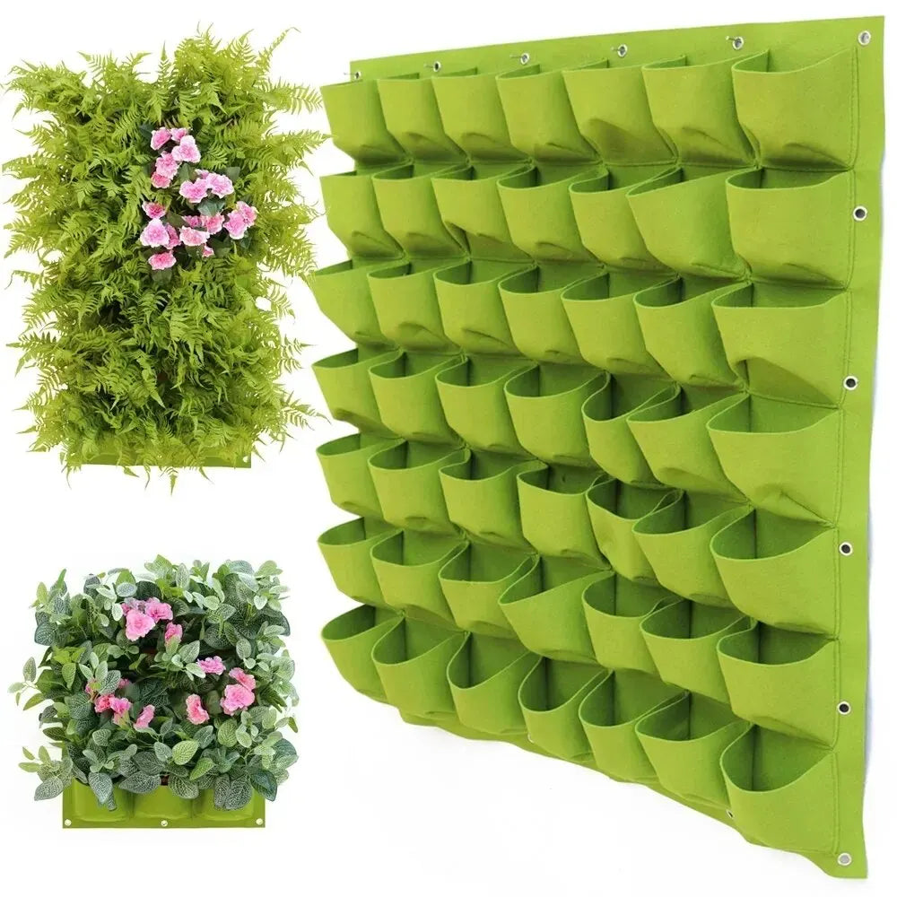 Vertical Wall Hanging Planter Bags – Felt Pocket Grow Pots Vertical Wall Planter Oasis Select