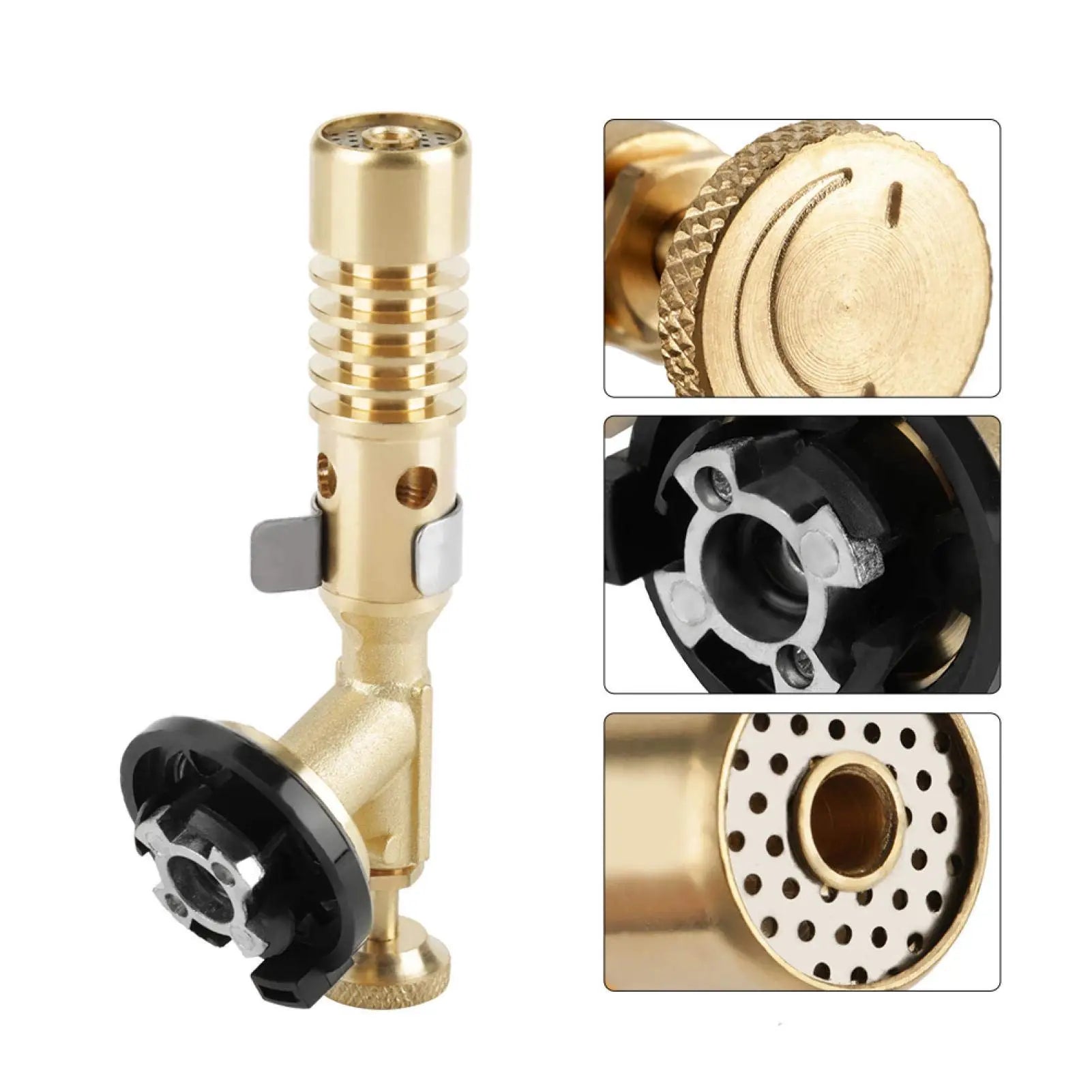 Portable Welding Torch Gas Burner Portable Flame Gun Butane High Temperature Welding Gas Lighter Torch Outdoor Camping BBQ Gas Oasis Select