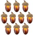 5/10 PCS Artificial Acorns with Caps Realistic Fake Acorns DIY Craft Fall Autumn Decor Table Centerpiece Woodland Props Oasis Select 10pcs S