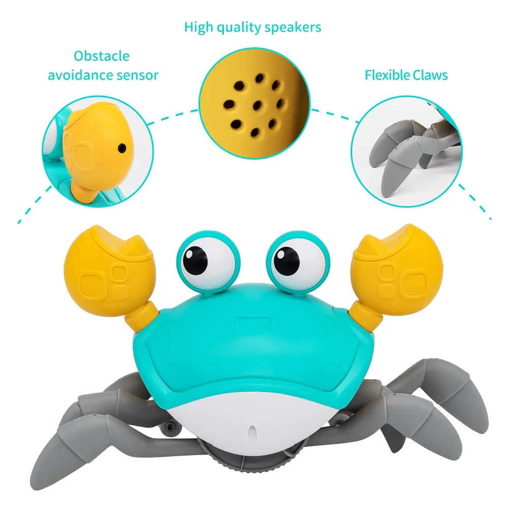 Dancing Crab Run Away Toy for Babies Crawling Interactive Escape Crabs Baby Birthday Thanksgiving Christmas Gift Battery Edition Oasis Select