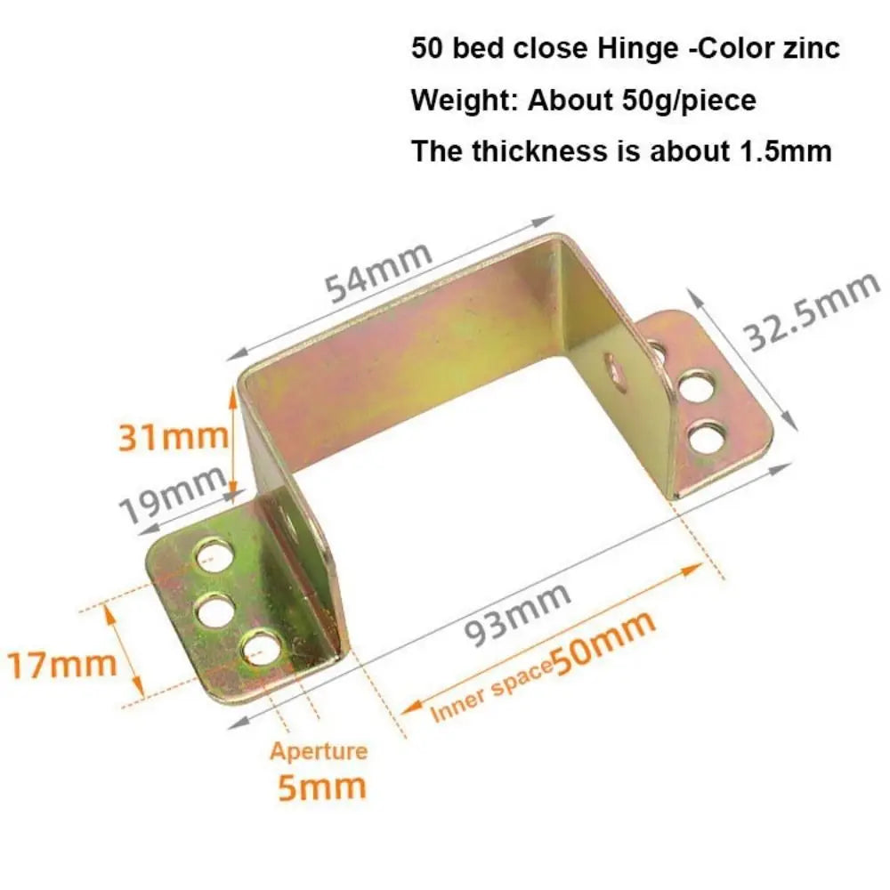 Thickened Bed & Furniture Hinges | 11 Styles with Screws