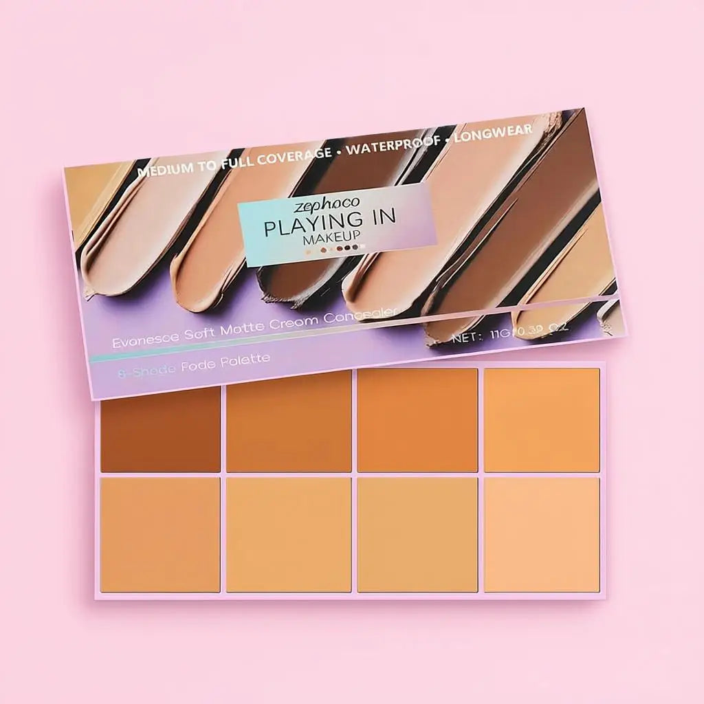 8 Colors Concealer Blush Palette Long-Lasting Concealer, Waterproof Concealer Palette, Non-Peeling Contour Pal, Concealer Oasis Select