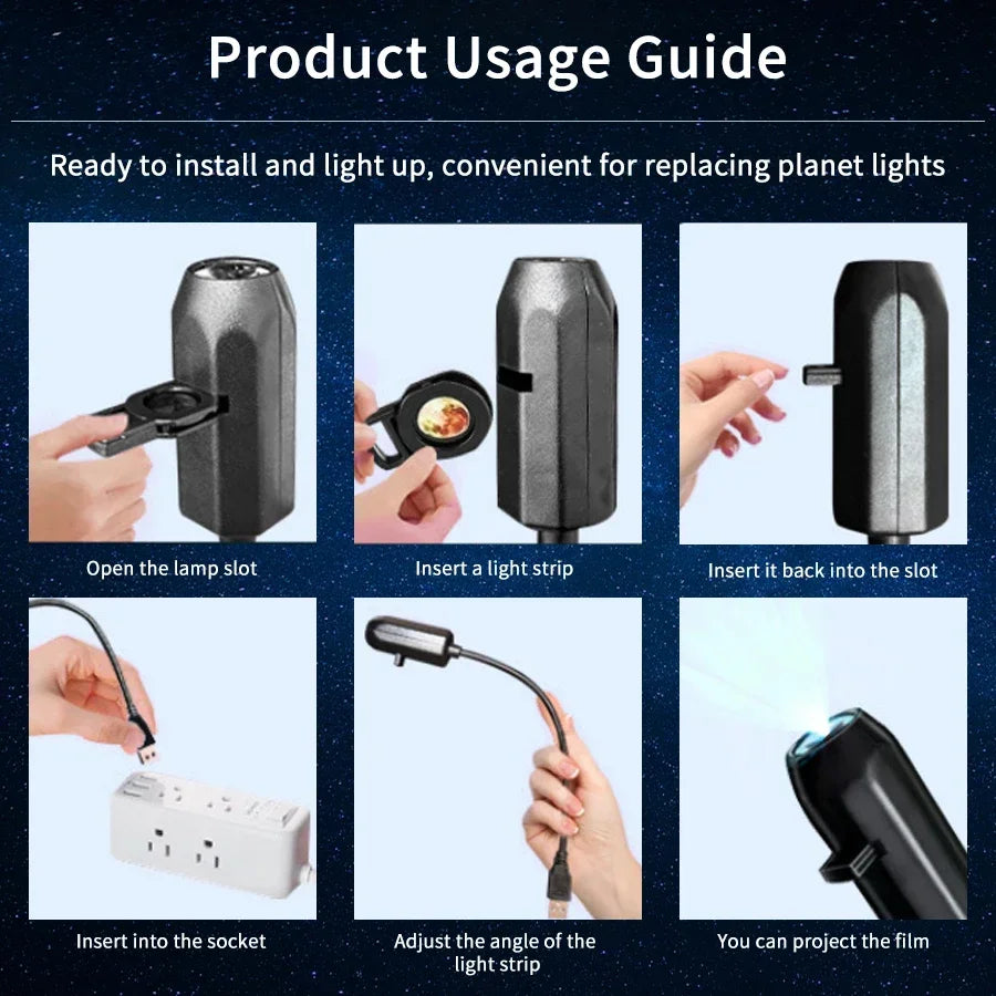 USB Projection Night Light – Planet, Halloween & Christmas Lamp Projection Night Light Oasis Select