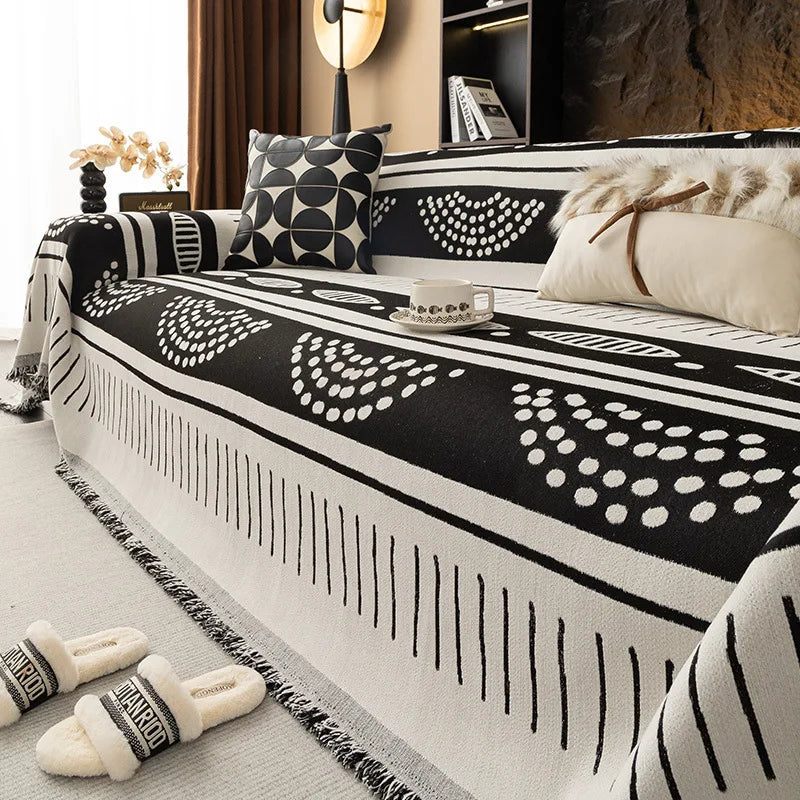 All-season Universal Light Luxury Sofa Towel Chenier High-end Non-slip Sofa Cover One Piece Full Coverage Home Textiles Oasis Select