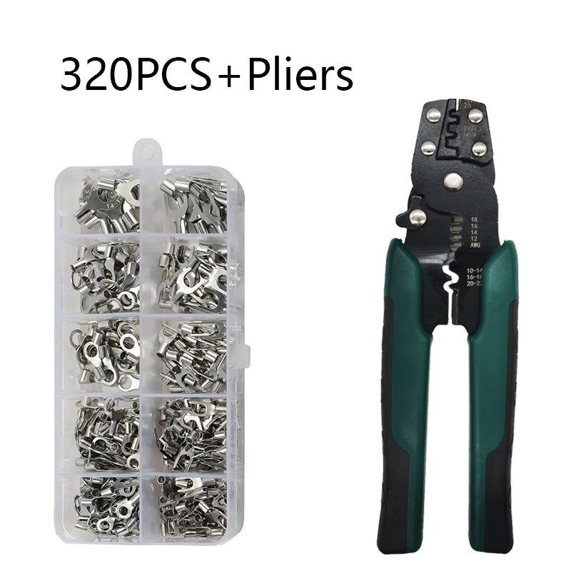 Multi-function Mini Electric Terminal Crimping Pliers With Wire Stripping Cutting Hand Crimping Tool Multiple Connector Kits Oasis Select TL 320PCS