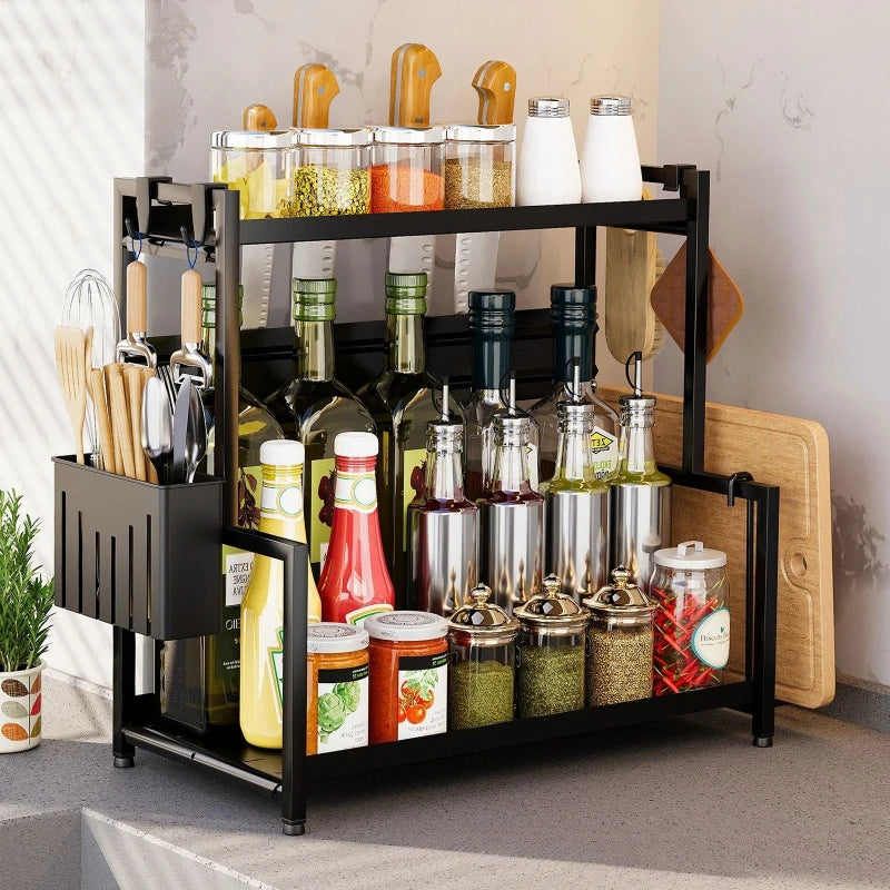 Kitchen seasoning rack Multifunctional countertop seasoning jar Chopsticks cartridge Knife holder Cutting board rack Kitchenware Oasis Select