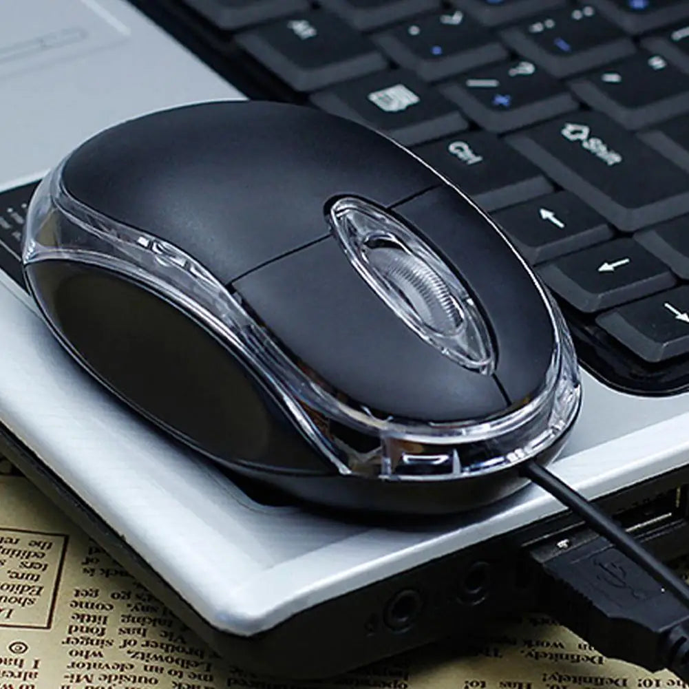Wired USB Optical Mouse – 1000 DPI 3-Button for Laptop & Desktop