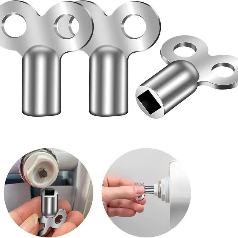 2-Pack Zinc Alloy Radiator Bleed Key – 5×5mm EU Square Valve