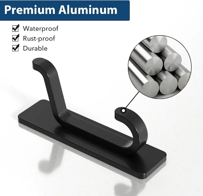 8pcs No Drill Traceless Invisible Hooks Heavy Duty Stainless Steel Wall Hooks Waterproof Self Adhesive Hangers,sin Perforación Oasis Select