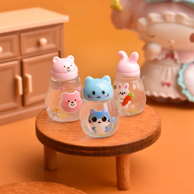 5Pcs Dollhouse Mini Simulation Cartoon Water Cup Model, Desktop Ornaments, Home Micro Decor Props Oasis Select