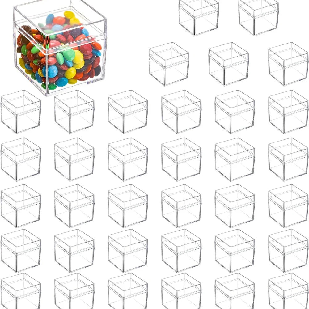 1pcs Transparent Acrylic Boxes With Cover Plastic Organizer Gift Packing Box Food Candy Storage Container For Home Display Oasis Select