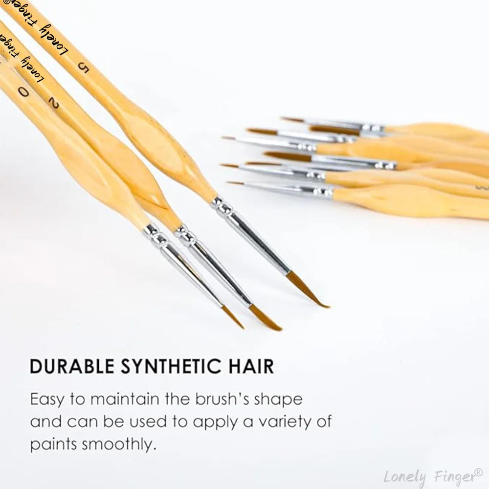 11pcs Triangle Tiny Detail Paint Brushes Fine Paint Brushes for Model Crafts Watercolor Acrylics Oil Oasis Select