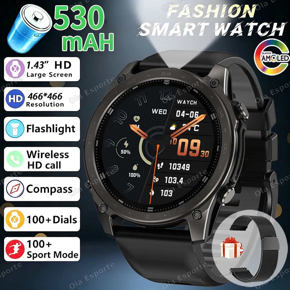 Ola Esporte HW12 Smart Watch – AMOLED, Bluetooth Call, 5ATM