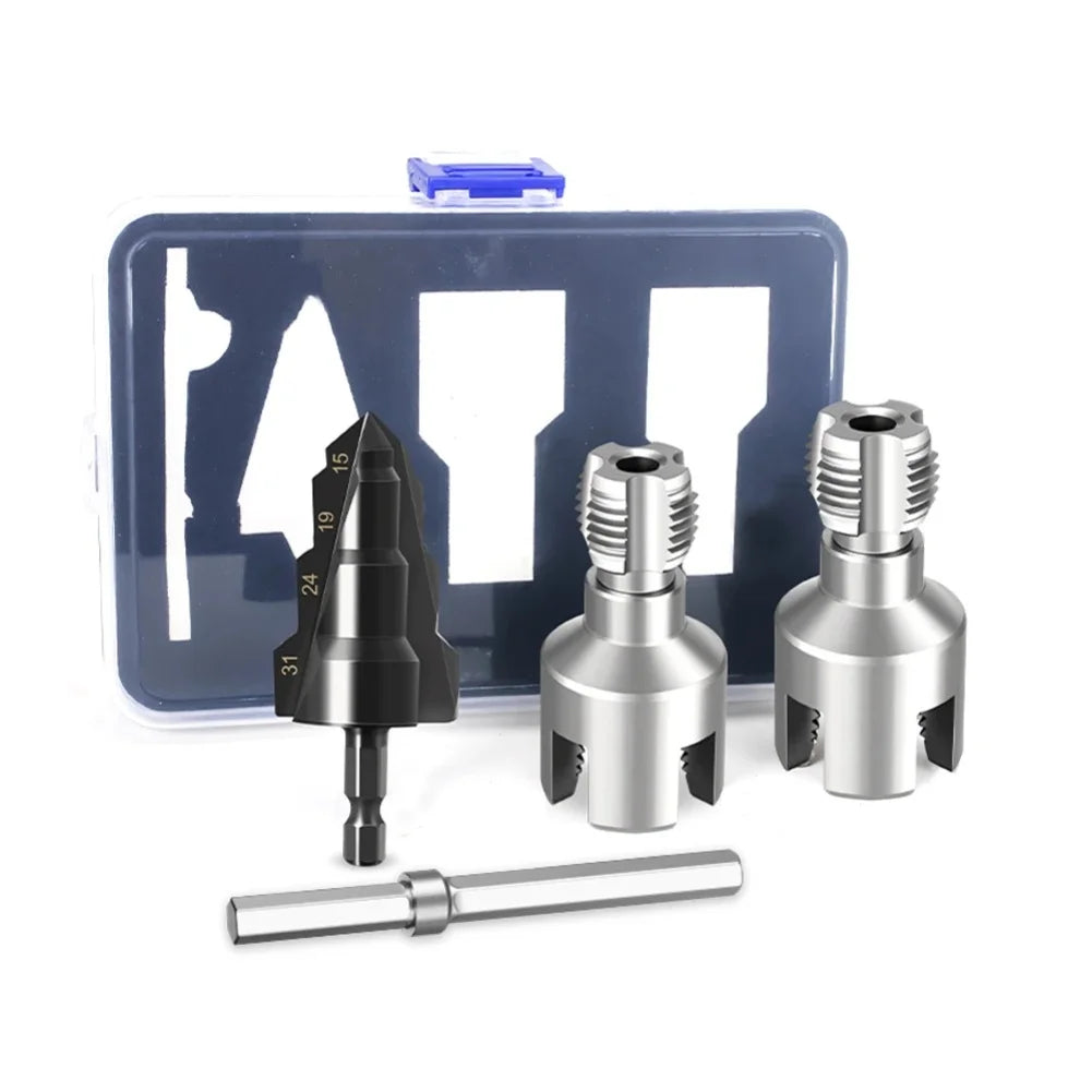 PPR/PVC Pipe Threader Kit – Triple-Flute Counterbore Drill Pipe Threading Tool Oasis Select