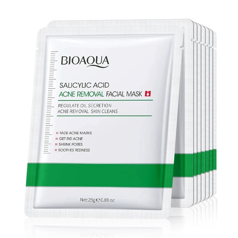 BIOAQUA Salicylic Acid Face Mask – Acne & Anti-Aging, 10-Pack Acne Face Mask Oasis Select