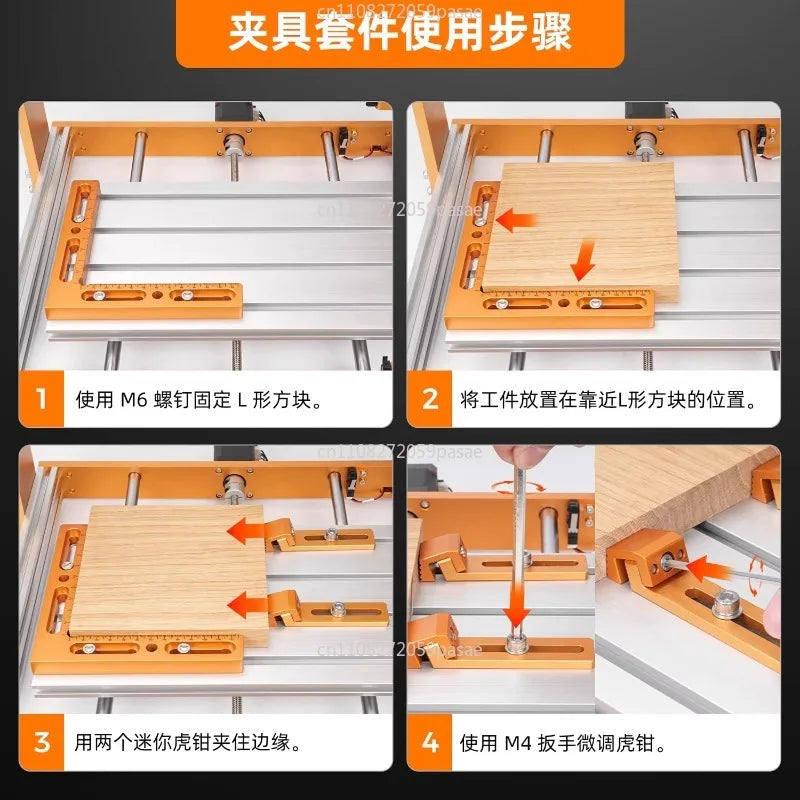 90-Degree Right Angle Clamp with Adjustable Height Gauge for Woodworking Panel Assembly Oasis Select