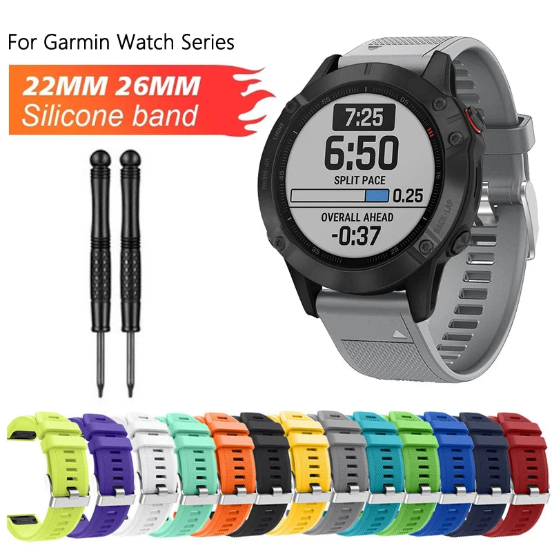 Silicone Watch Band for Garmin Fenix 7S 6S 5S – 20mm Strap Watch Replacement Band Oasis Select