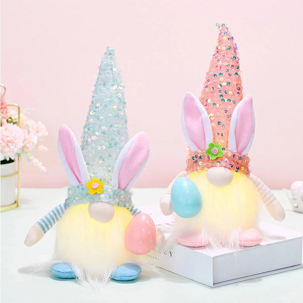Easter Bunny Plush Figurine – Spring Home & Garden Decor Easter Bunny Figurine Oasis Select