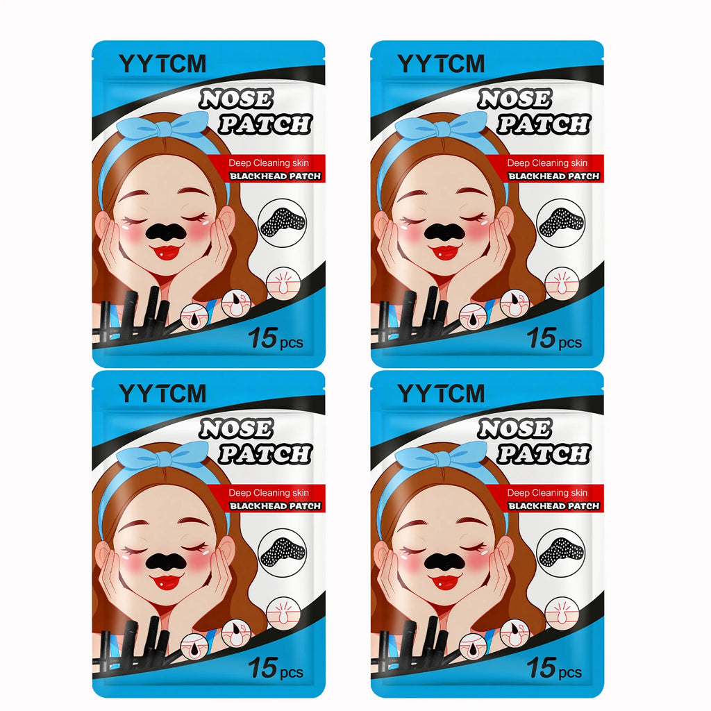 Charcoal Blackhead Nose Strips – Deep Pore Peel-Off Mask 15pk Nose Pore Strips Oasis Select 4 Bags 60 Pieces
