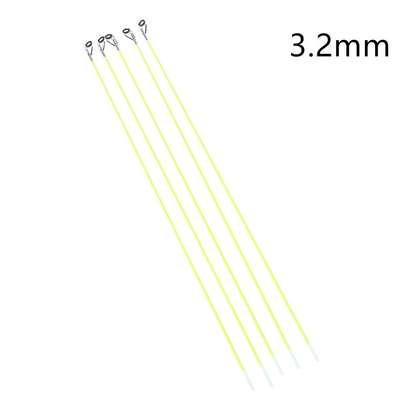 New 5Pcs 42CM Boat/Raft Rod Tip Spare Tail Fiberglass Refit Replacement Fishing Rod Tip With Top Ring Fishing Gear Accessories Oasis Select B