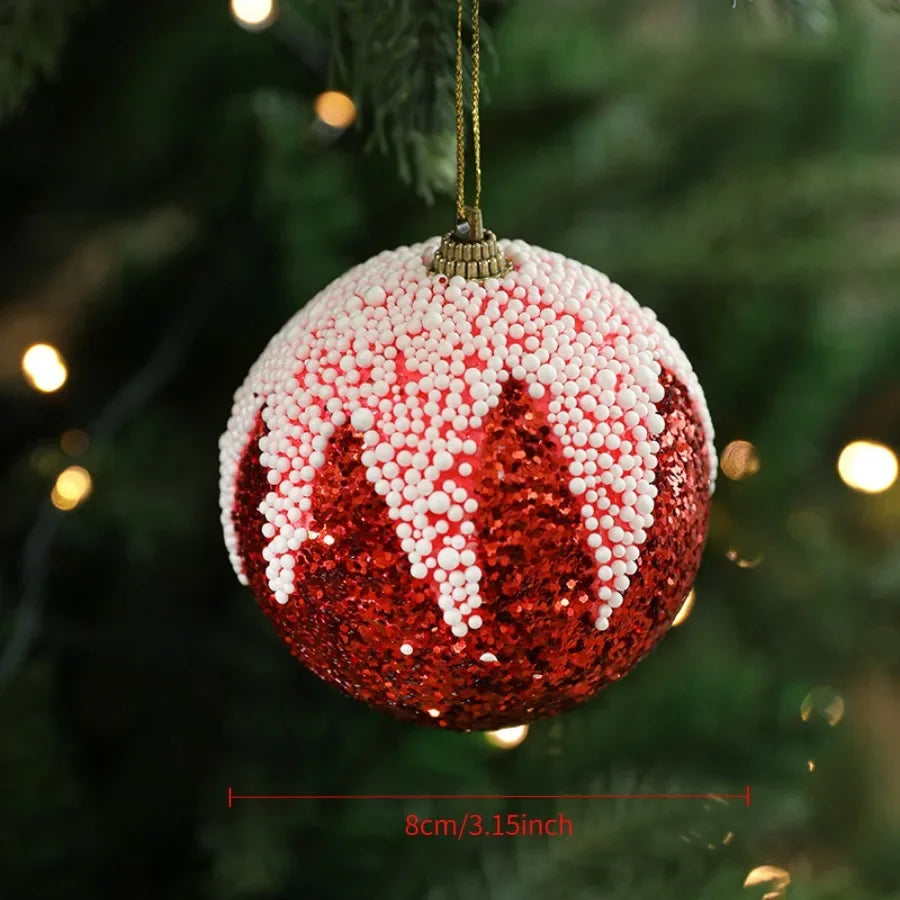 Christmas Tree Decorations Gift Decoration Pendants Baubles Christmas Balls Original Gifts Christmas Decoration Oasis Select Red 8cm