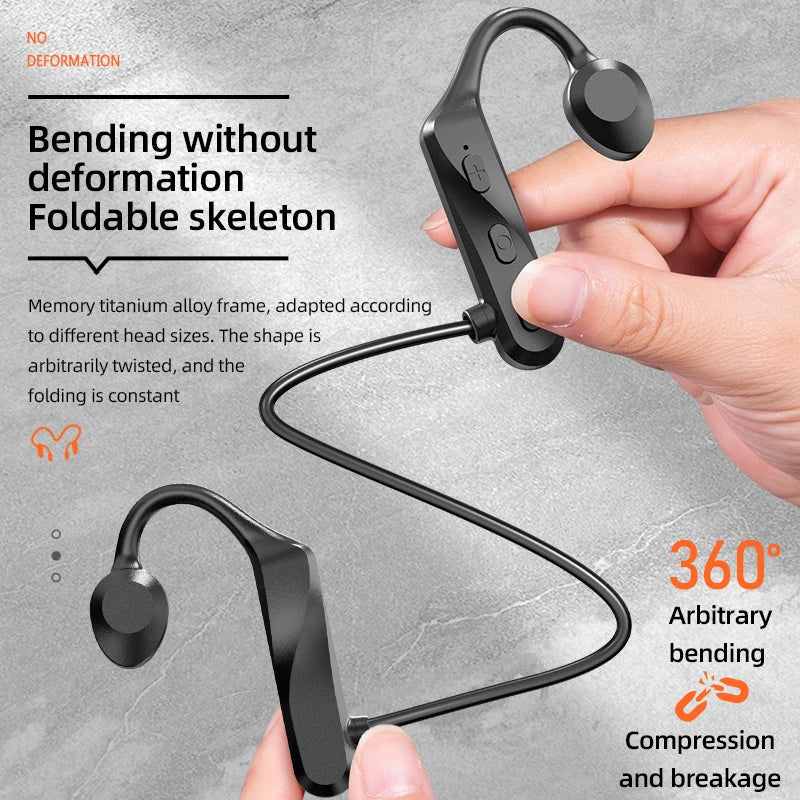 K69 Bone Conduction Earphones Bluetooth Hifi Music Headphones Sport Ear-hook Wireless Headsets with Mic Waterproof Earbuds Oasis Select