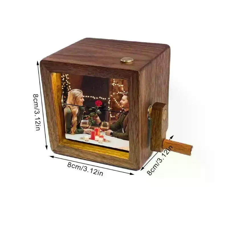 Radiant Manual Photo Flip Frame, Decorative, Fits 8/16 Pictures, Effortless Hand Movement Page-Turning, Easy Assemble Oasis Select