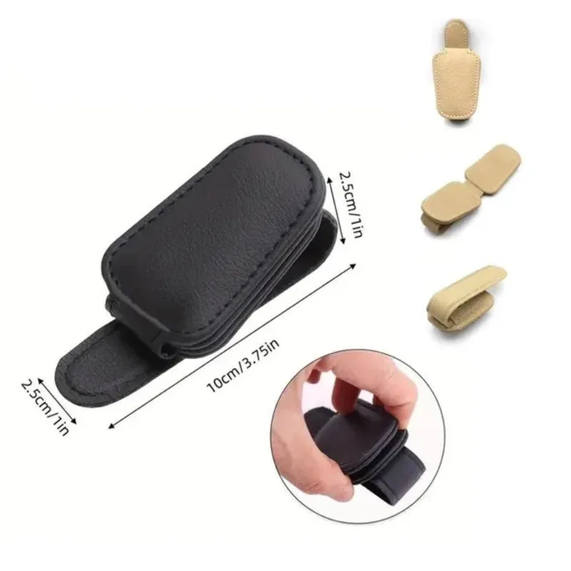 Car Sun Visor Glasses Case Holder Sunglasses Clip Ticket Card Clip Multifunction Portable Clip Auto Interior Accessories Oasis Select