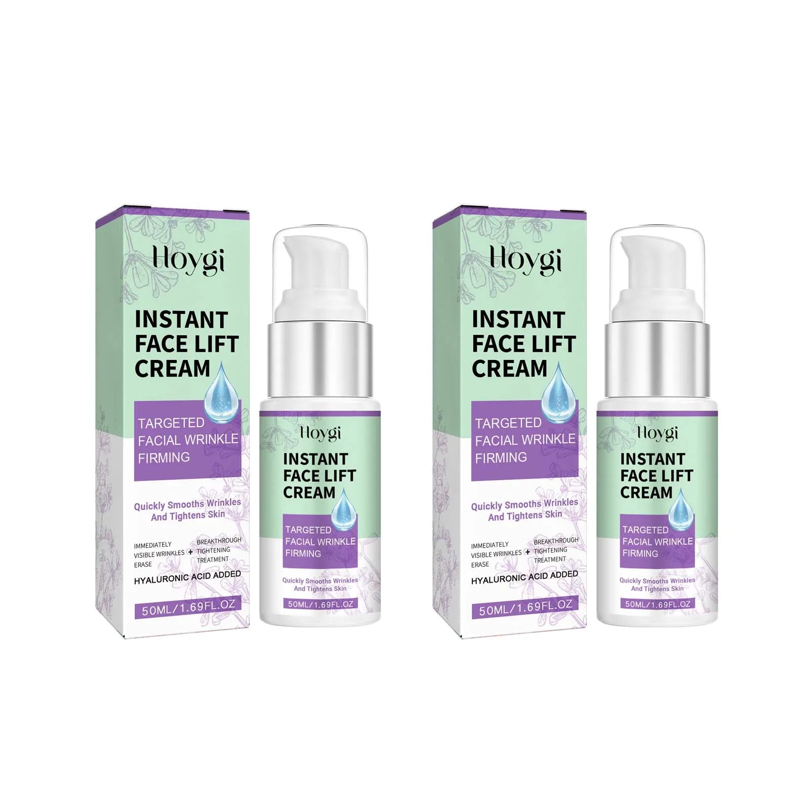 Hoygi Instant Face Lift Cream – Firm, Brighten & Hydrate Firming Face Cream Oasis Select 2 x 50ml Boxed