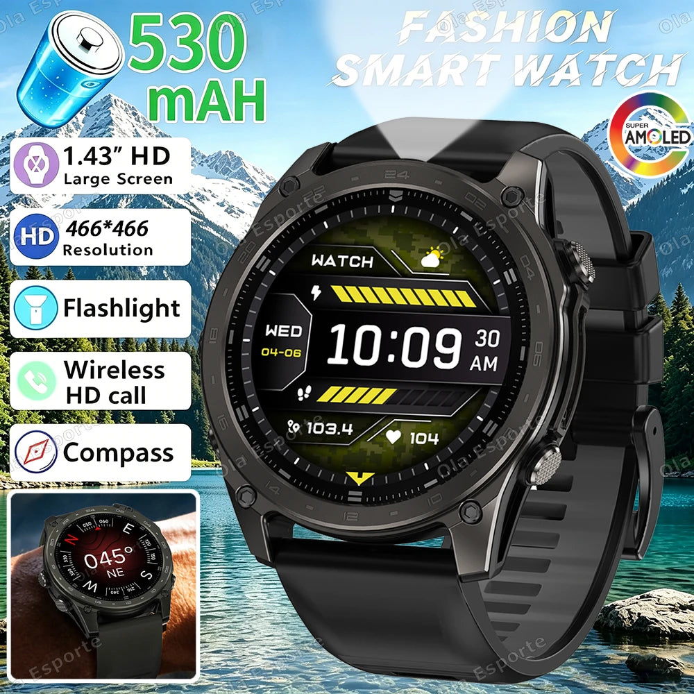 Ola Esporte HW12 Smart Watch – AMOLED, Bluetooth Call, 5ATM