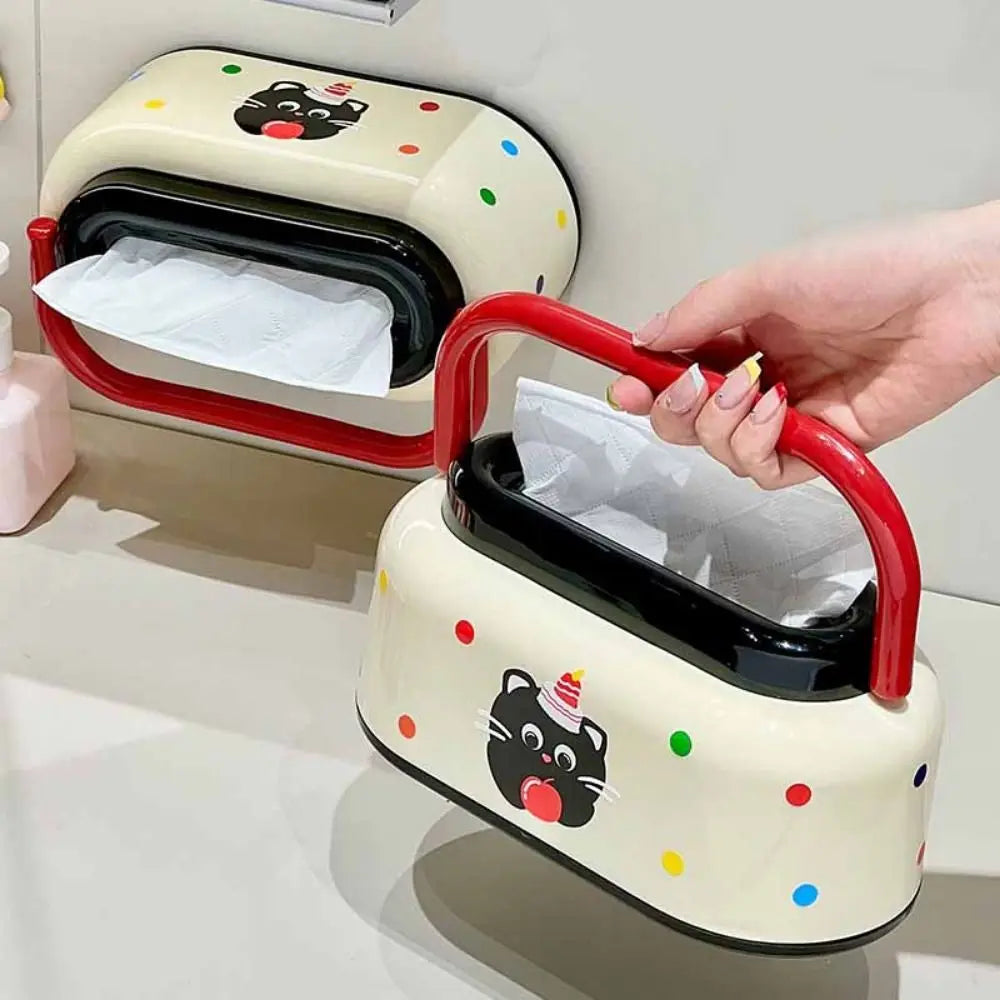 Creative Desktop Tissue Box Adorable Non-Slip Base Cute Tissue Storage Box Reusable Napkin Dispenser Napkin Storage Case Oasis Select