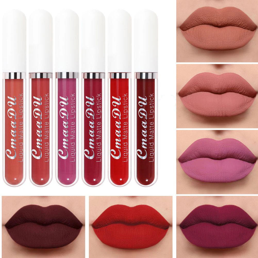 18 Color Waterproof Liquid Matte Lipstick Long Lasting Sexy Red Moisturizing Lip Gloss Velvet Non-Stick Lip Tint Makeup Cosmetic Oasis Select