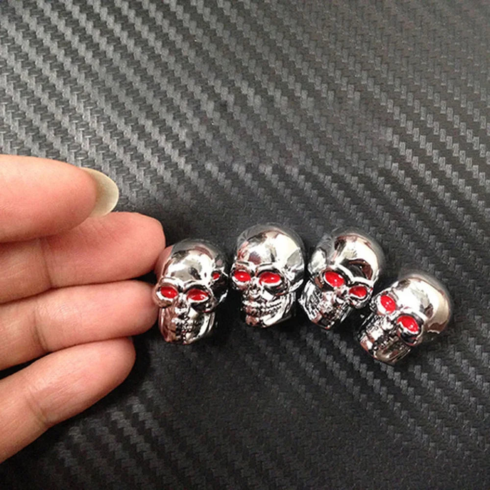 Skull Valve Caps ABS Car Wheel Plugs For Alloy Wheels Tire Valve Cap Auto Valve Cover For Cars Motorcycles Bikes Oasis Select
