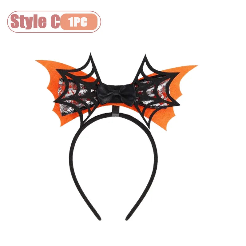 1-10PCS Witch Hat Spider Headband Halloween Party Favor Costume Masquerade Funny Hair Accessory for Women Adult Cosplay Oasis Select Style C-1PC