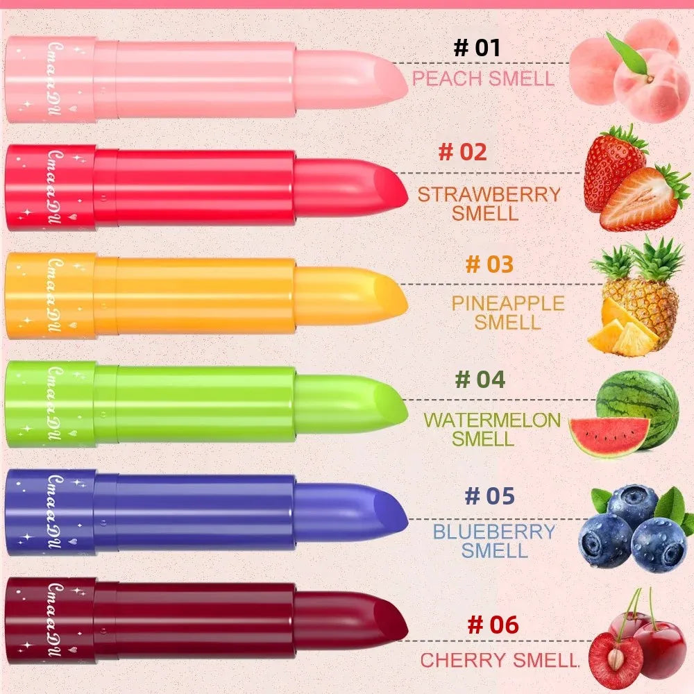 CmaaDu 6-Color Changing Lipstick – Fruit Tinted Lip Balm