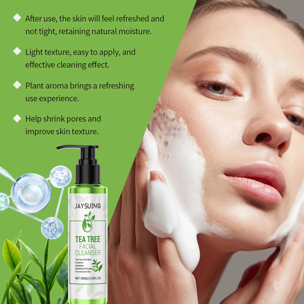 Tea Tree Cleansing Gel Exfoliation Remove Facial Dirt Preventing Blackheads Relieve Skin Sensitivity Moisturizing Face Cleanser Oasis Select